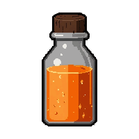 orange fire potion  full bottle