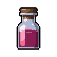Pink Love Potion Tiny Shot Vial — free pixel art sprite from the Rpg Loot Potions collection, transparent PNG