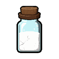 White Holy Potion Cracked Vial — free pixel art sprite from the Rpg Loot Potions collection, transparent PNG