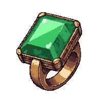 emerald gemstone ring  ancient weathered
