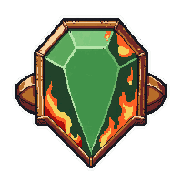 emerald gemstone ring  fire enchanted molten