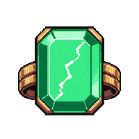 emerald gemstone ring  lightning charged crackling