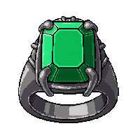 emerald gemstone ring  poison coated venomous