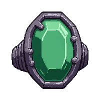 emerald gemstone ring  rusted broken