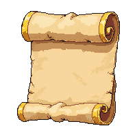 ancient lore scroll  with golden caps