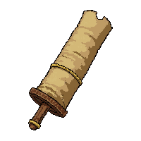 enchant weapon scroll  tied with gold cord