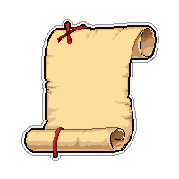 enchant weapon scroll  tied with red ribbon