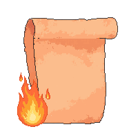 fire spell scroll  burnt edges