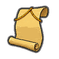 healing spell scroll  tied with gold cord