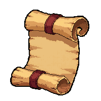healing spell scroll  tied with red ribbon