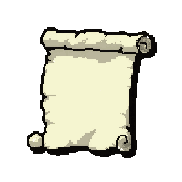 Ice Spell Scroll Fully Unfurled — free pixel art sprite from the Rpg Loot Scrolls collection, transparent PNG