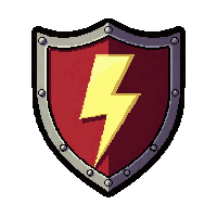 heater knight shield  lightning charged crackling