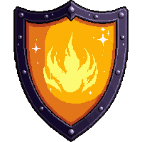 heater knight shield  magical glowing