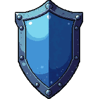 Heater Knight Shield  Rare Blue Tier — free pixel art sprite from Rpg Loot Shields