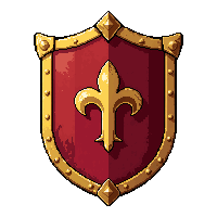 pavise large rectangular  gold trimmed royal