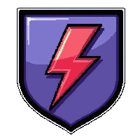 pavise large rectangular  lightning charged crackling