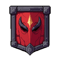 Tower Rectangular Shield Demonic Infernal — free pixel art sprite from the Rpg Loot Shields collection, transparent PNG
