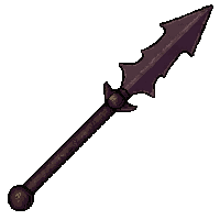 Barbed War Spear  Cursed Dark — free pixel art sprite from Rpg Loot Spears