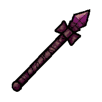 Boar Hunting Spear With Crossguard  Cursed Dark — free pixel art sprite from Rpg Loot Spears