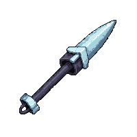 boar hunting spear with crossguard frost enchanted icy