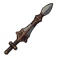 Boar Hunting Spear With Crossguard  Mythic Rainbow Tier — free pixel art sprite from Rpg Loot Spears