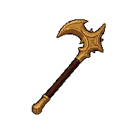 halberd polearm gold trimmed royal