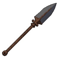 Harpoon Hooked Spear  Ancient Weathered — free pixel art sprite from Rpg Loot Spears