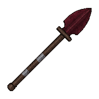 Harpoon Hooked Spear  Blood Stained Battle Worn — free pixel art sprite from Rpg Loot Spears
