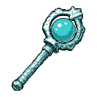 Bone Necromancer Staff  Frost Enchanted Icy — free pixel art sprite from Rpg Loot Staves