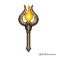 Bone Necromancer Staff  Holy Blessed Radiant — free pixel art sprite from Rpg Loot Staves