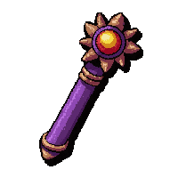 Bone Necromancer Staff  Mythic Rainbow Tier — free pixel art sprite from Rpg Loot Staves