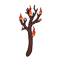 branching tree druid staff  demonic infernal