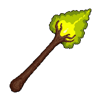 branching tree druid staff  magical glowing
