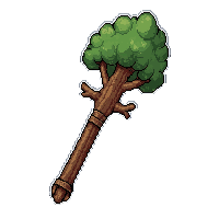 branching tree druid staff  shadow touched ethereal
