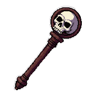 gnarled witch staff with skull  brand new pristine