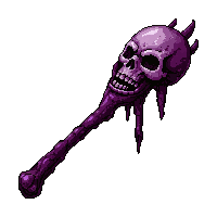 gnarled witch staff with skull  poison coated venomous