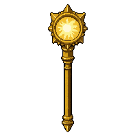 golden priest staff with sun  common starter tier