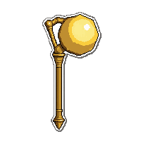 Golden Priest Staff With Sun Gold Trimmed Royal — free pixel art sprite from the Rpg Loot Staves collection, transparent PNG
