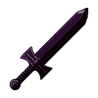 Broadsword Wide Blade  Cursed Dark — free pixel art sprite from Rpg Loot Swords