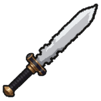 Broadsword Wide Blade  Lightning Charged Crackling — free pixel art sprite from Rpg Loot Swords
