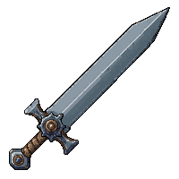 Broadsword Wide Blade  Vintage Antique — free pixel art sprite from Rpg Loot Swords