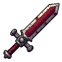 claymore massive two handed blood stained battle worn