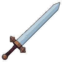 Claymore Massive Two Handed Common Starter Tier — free pixel art sprite from the Rpg Loot Swords collection, transparent PNG