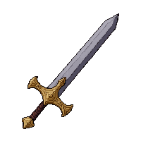 Claymore Massive Two Handed  Gold Trimmed Royal — free pixel art sprite from Rpg Loot Swords
