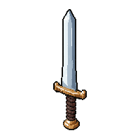 Shortsword Stubby Blade Common Starter Tier — free pixel art sprite from the Rpg Loot Swords collection, transparent PNG