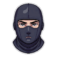 balaclava mask  worn and scratched