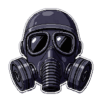 Gas Mask Filter  Elite Special Ops — free pixel art sprite from the Runner Action Gear collection, transparent PNG