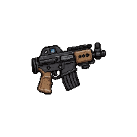 Assault Rifle Modern  Holographic Sight — free pixel art sprite from Runner Action Weapons