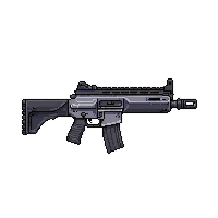 Assault Rifle Modern  Urban Grey Digital — free pixel art sprite from Runner Action Weapons