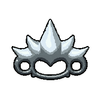brass knuckles spiked  arctic white snow